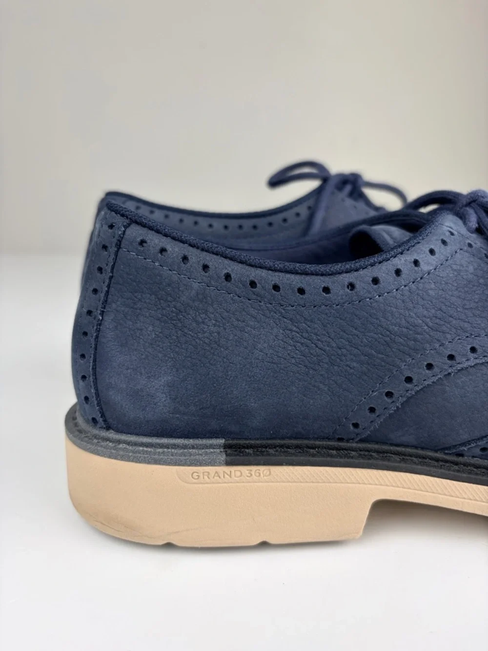 Cole Haan Go To‎ Wingtip Oxford Navy Suede Grand 360 Comfort Mens 10